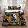 Halloween Horror Icons Print 3Pcs Bedding Setduvet Cover With 2 Bedropillowcase Home Birthday Gift