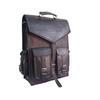 Handmade Black Leather Laptop Backpack: Men's Travel Rucksack