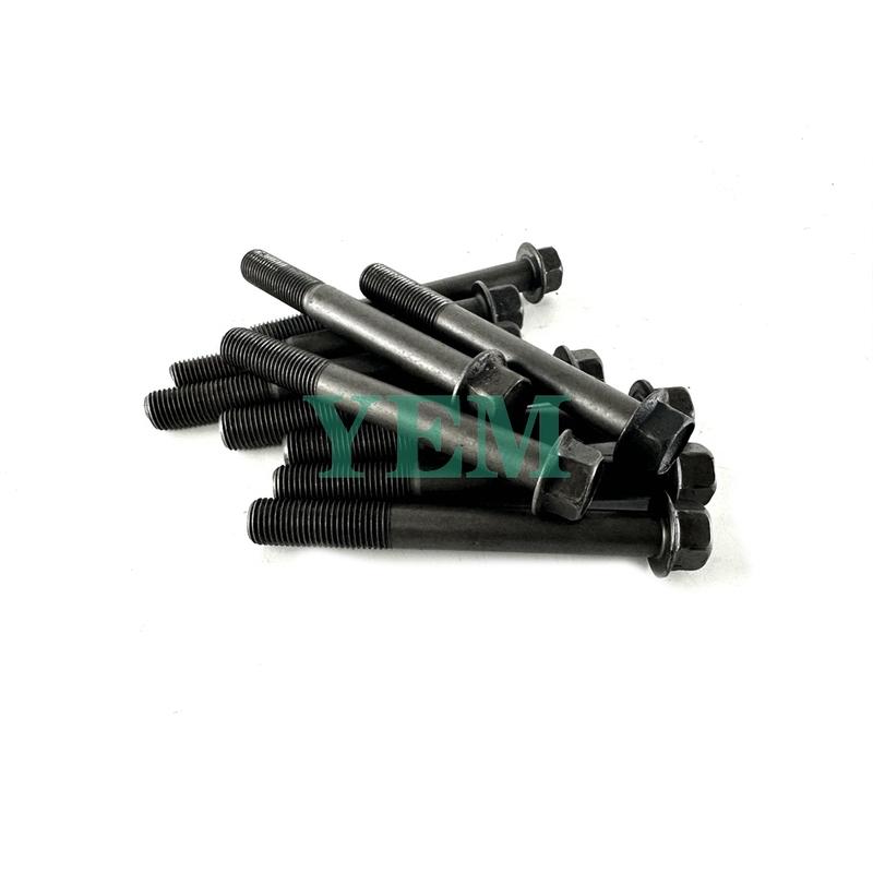 1 Set Cylinder Head Bolt (10pcs) For Isuzu 3KC1 Diesel Engine  3KC1 Cylinder Head Bolt.