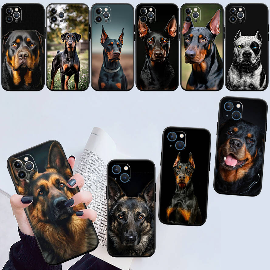 Rottweiler Doberman Guard Dog Phone Case for Redmi Note 12 12S 12C 13 13C 13R 14 14S 14R 14C 11A 13X A3 A3X A4 A5 Pro Max Plus
