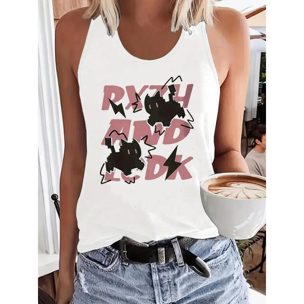 Cat pattern printed shirt vest pattern fashionable vest S
