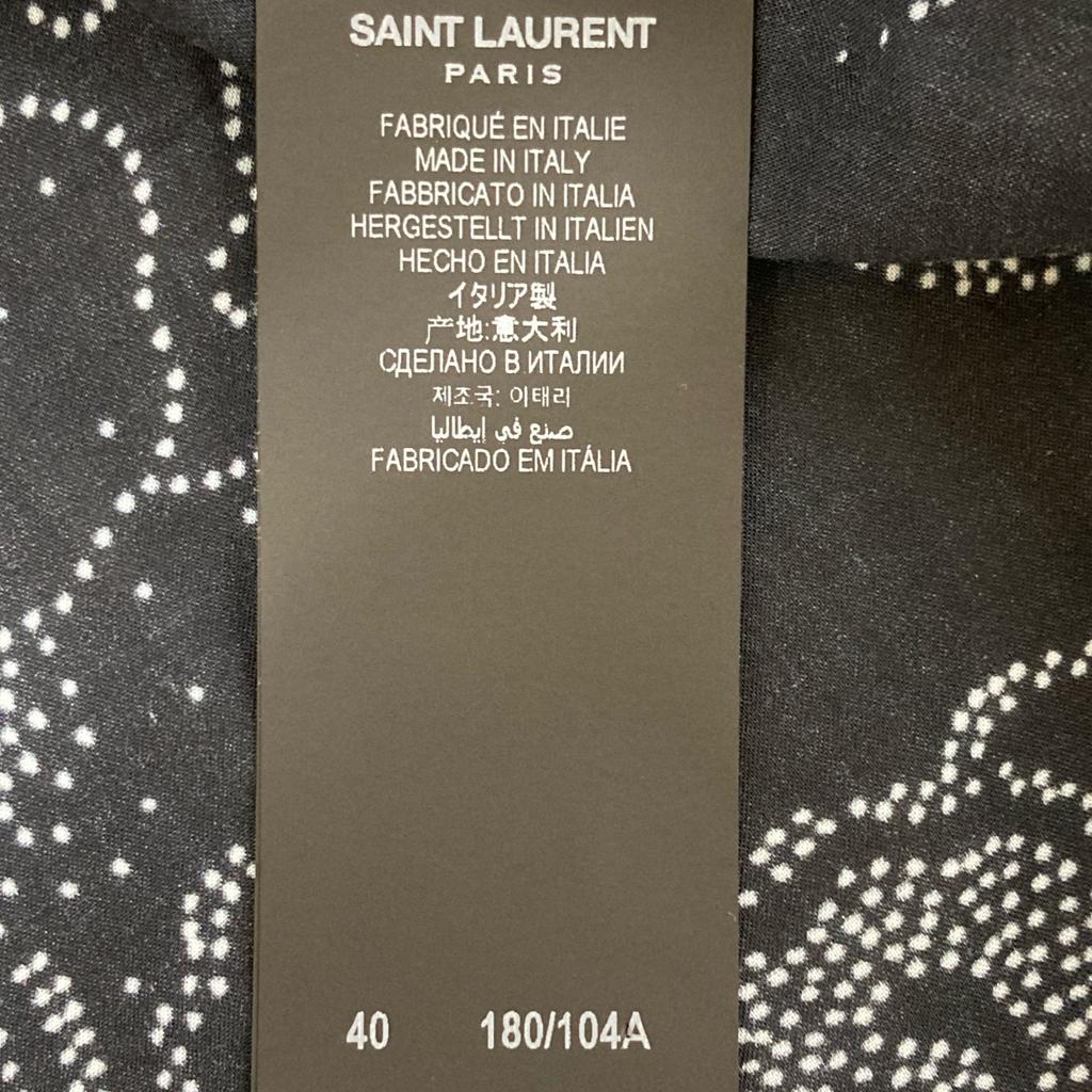 SAINT LAURENT PARIS 2021 Floral Rayon Shirt 686551 tops 40 blackUsed