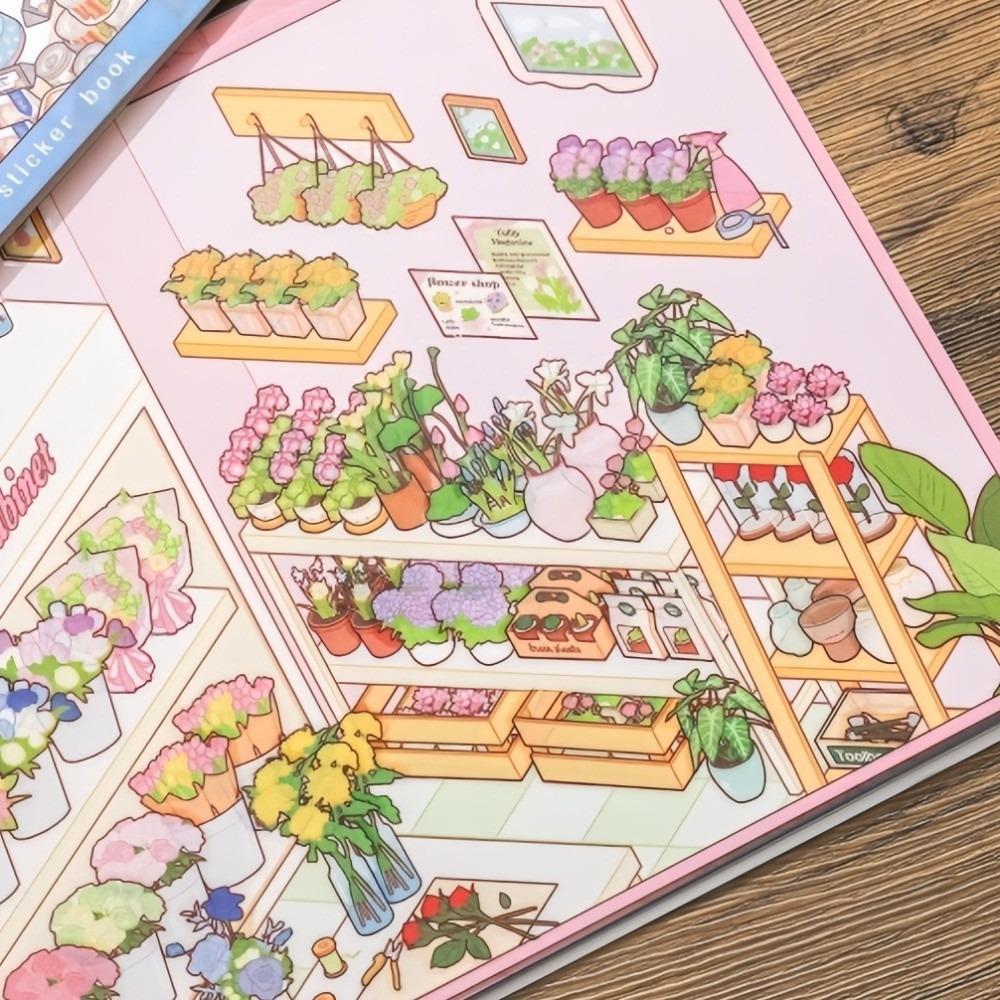 Shop Scene Scenery Stickers Large Size Supermarkets Sticker Book  Birthday Gifts