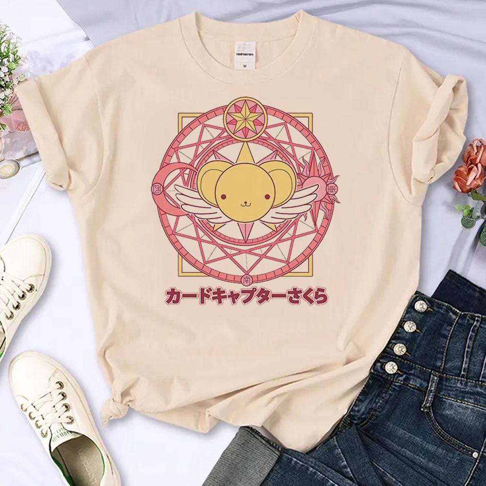 Cardcaptor Sakura T-shirts Women Y2K Designer Funny T-shirts Girl Graphic Harajuku Streetwear Clothes