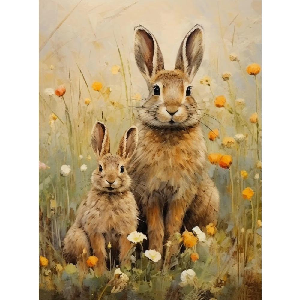 Vintage Country Farmhouse Art Shepherd Elk Hare Lamb Wildlife Poster Canvas Paintings Wall Art Pictures Home
