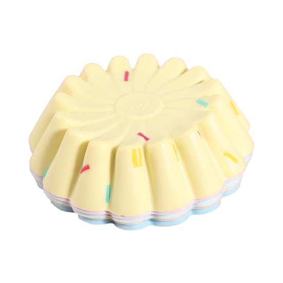 5Pcs Cake Mold Silicone Non-Stick Baking Cups Reusable Food Grade Muffin Liners Dishwasher Safe Oven Air Fryer Safe Mold for Muffins Egg Tarts