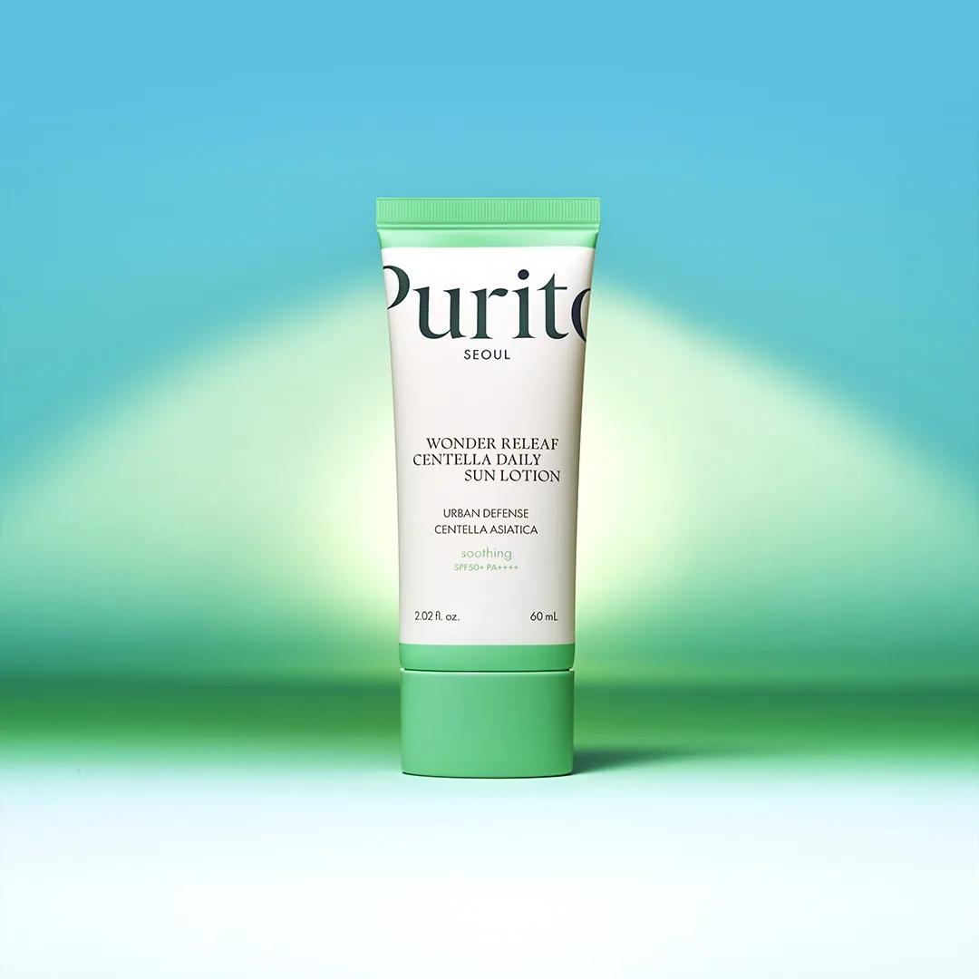 Purito Seoul Wonder Releaf Центелла Ежедневный солнцезащитный лосьон SPF50+ PA++++ 60 мл