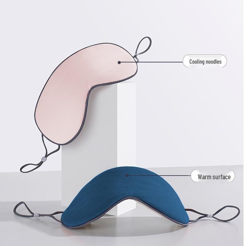 

Двусторонняя маска для сна с эффектом затемнения – Теплая и прохладная на ощупь, без давления для общежития, офиса, путешествий