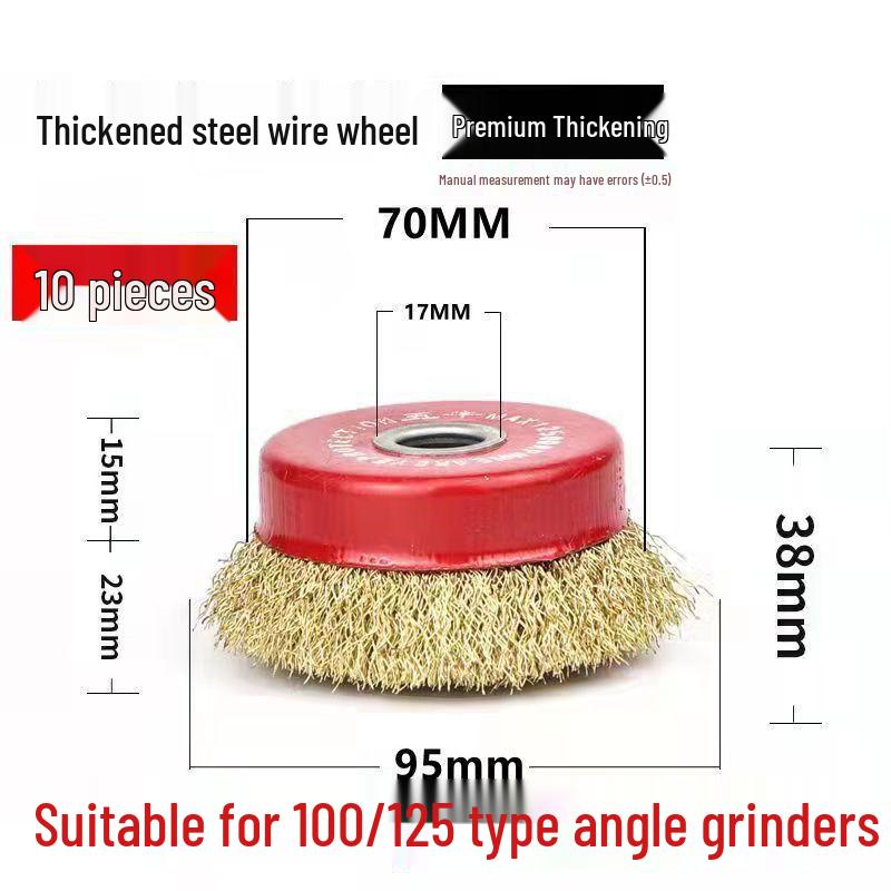 Bowl-Shaped Steel Wire Wheel Brush for Angle Grinder - Rust Removal & Polishing