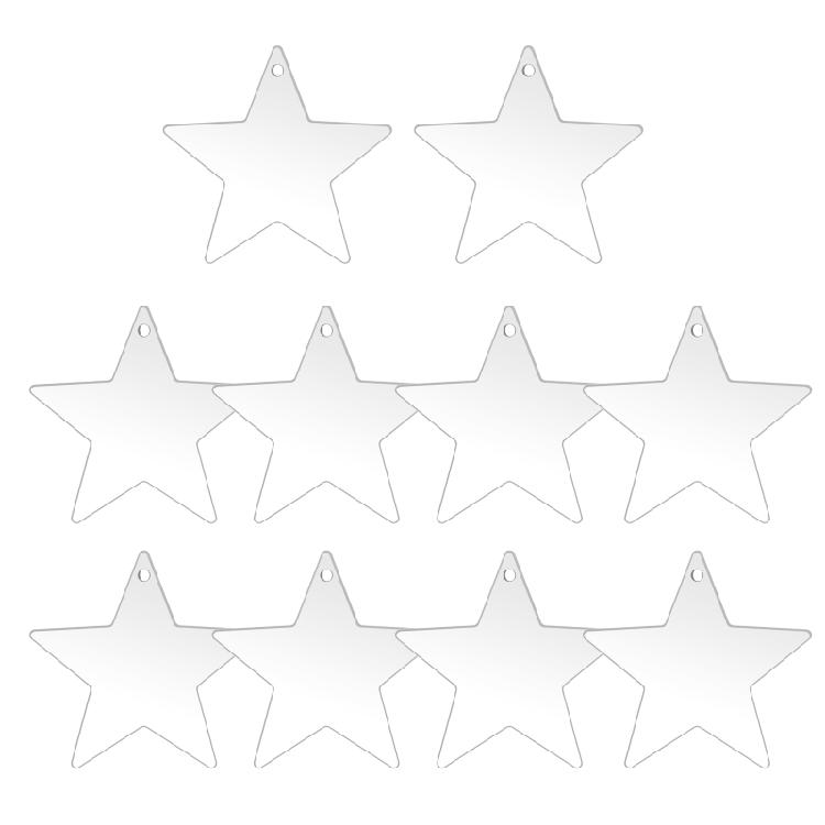 10 шт. Новые Рождественские бирки Акриловые заготовки DIY поделки Подвесные украшения