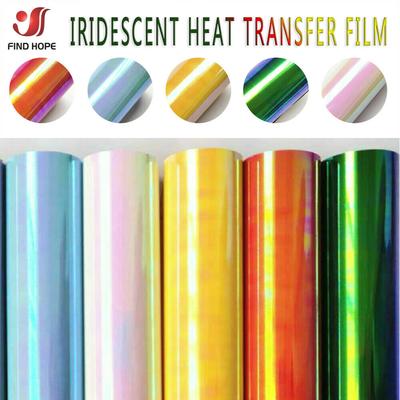 Holographic Heat Transfer Vinyl Iron-on Clothing HTV for T-Shirts Bag Hat Craft DIY Decor Hot Press Cut Film 30*25cm/50cm