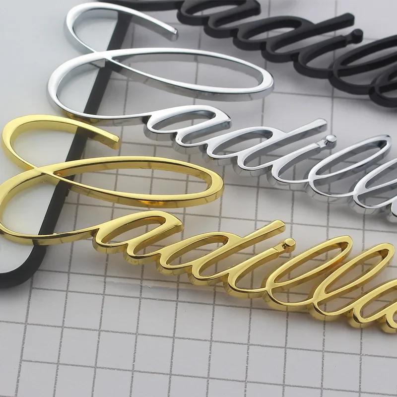 Für Cadillac Buchstaben Escalade CT5 CT6 XT5 XT6 DTS SLS XLR ATS SRX Tiburon Logo Metall Auto Seitenkotflügel Heckaufkleber Zubehör