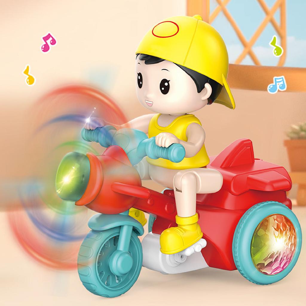 Electric Tricycle Toy Cool Light Dynamic Music Removable Cute Look Trike Musical Toy for Baby Toddlers