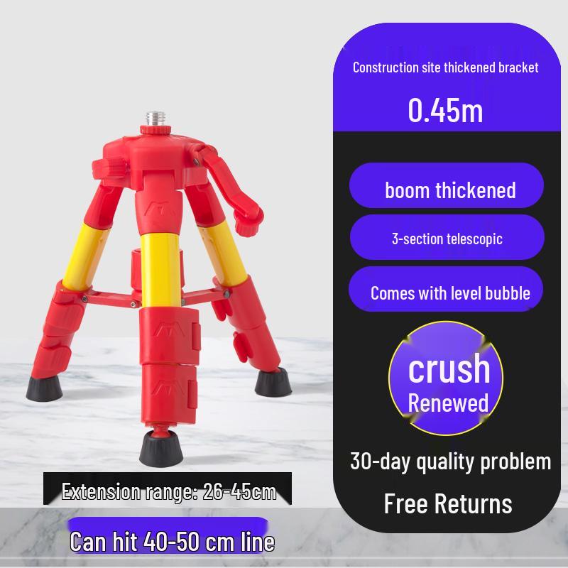 Telescopic Tripod Stand for Laser Level with Thickened Mini Lifting Frame