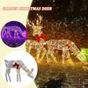 LED Light Iron Art Elk Deer Lighted Christmas Deer Glowing Glitter Reindeer Christmas Garden Decor Xmas Home Outdoor Yard Decor