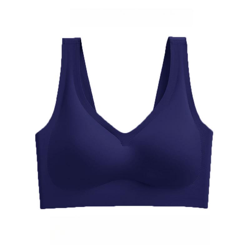 Large Size Bra Women's Seamless Bra Women's Thin Design No Steel Ring Sports Vest Style Push Up Bra