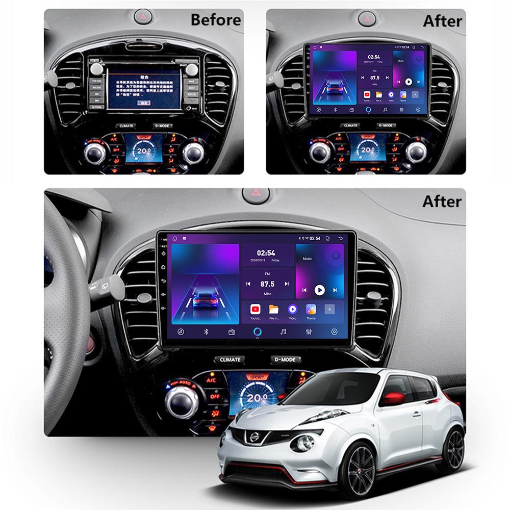 Android Bilradio For Nissan Juke 2010-2019 Multimediaspiller Hovedenhet Stereo GPS-navigasjon BT WIFI 1+16GB