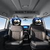 Whimsical Hat Wearing Cartoon Car Seat Headrest Protectors Strong Breathable Cartoon Headrest Covers for Long Trip