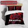 3pcs Duvet Cover Set (1*Duvet Cover + 2*Pillowcase, Without Core), Custom Name Makima Chainsaw Man Pattern Bedding Set, Home Bedroom Decor Gift