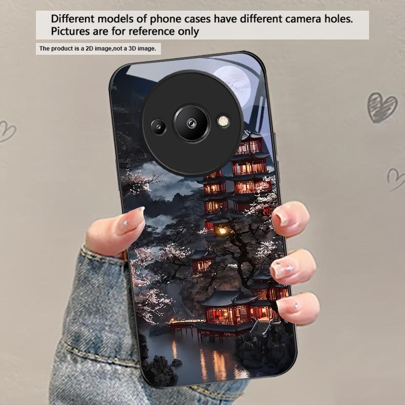 Moonlight Fairy Trail For Redmi Note 14 Pro+ 13 Pro 8 9 9S 12S 10 Pro 11 12 13C 14C A3 12 13 K60 Ultra Black Glass Phone Case