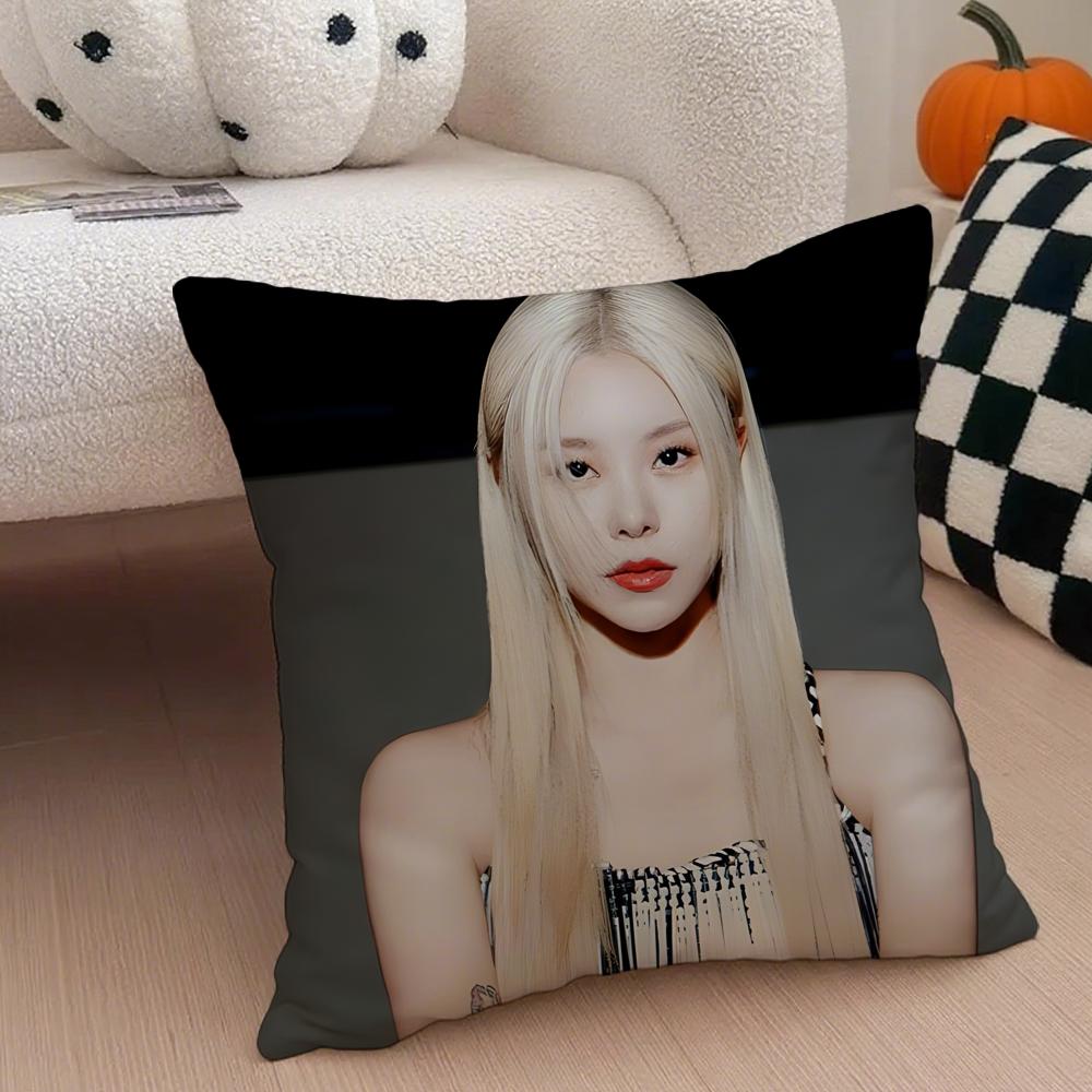 singer soulful WWheein JJung WWheein Cushion Cover Throw Pillow Cover Hidden Button Durable Polyester Chair Cushion