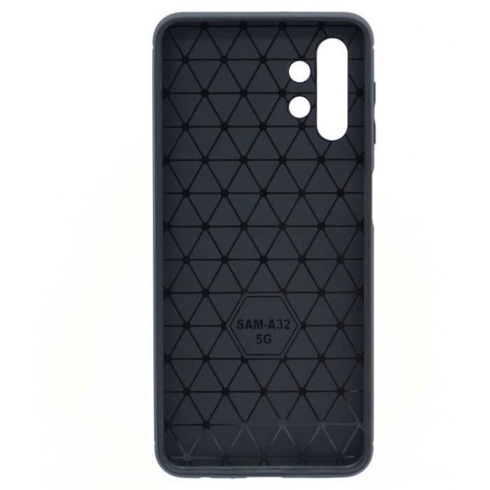 Soft Case - Samsung - Galaxy A32 5G - Black - Brushed Carbon Fiber Effect - Optimal Protection