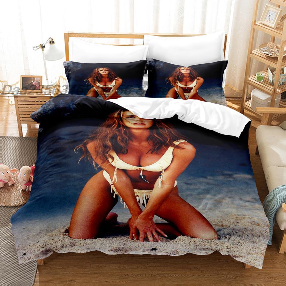 Bikini Gilr Bedding Collection Single Twin Full Queen King Size Bed Collection Aldult Bedroom Duvetcover Collections Kawaii Sexy Big Breasts Camas