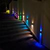 4Pcs Solar Garden Lights RGB Color Changing Waterproof Fence Stairs Wall Lamp