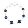 London Blue Topaz  Gemstone 925 Sterling Silver Jewelry Handmade Girls Bracelet RB-14-9