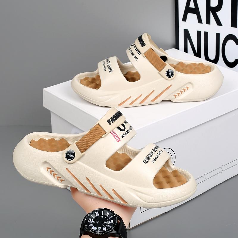 Summer Men's Massage Slippers Outdoor Sandals Beach Comfortable Slides Indoor Casual Shoes Clogs Men Sandals Big Size 47 48