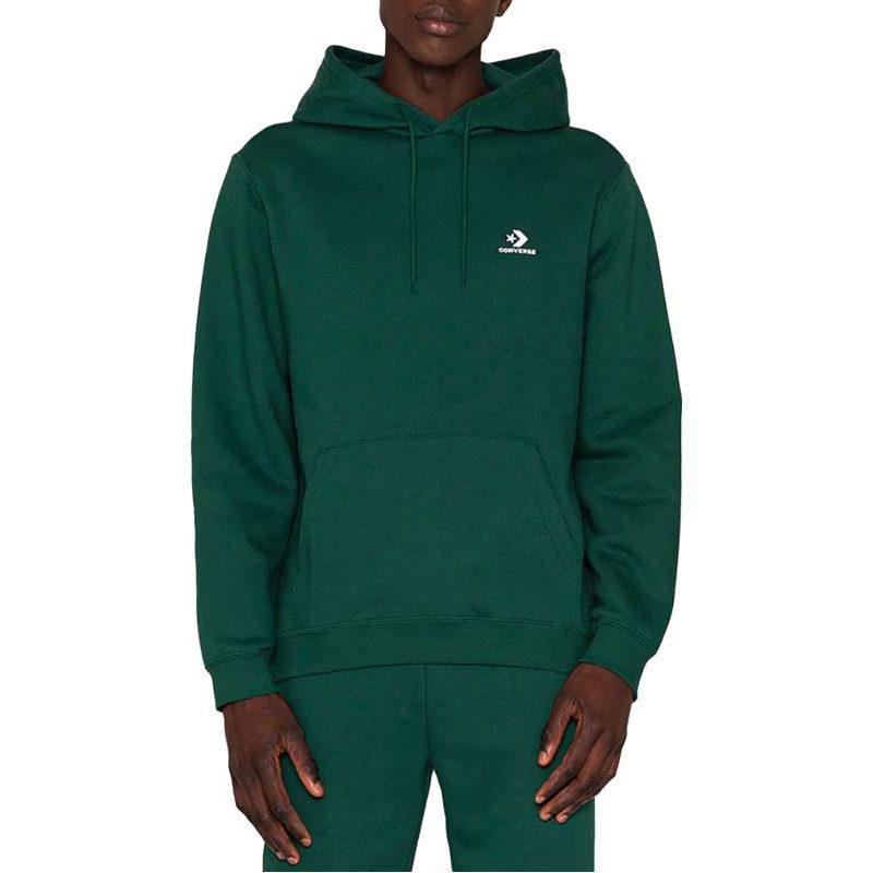 Converse CHEV EMB Sweatshirts Unisex Grün Mit Kapuze Moderat Regulär 10023874-A05