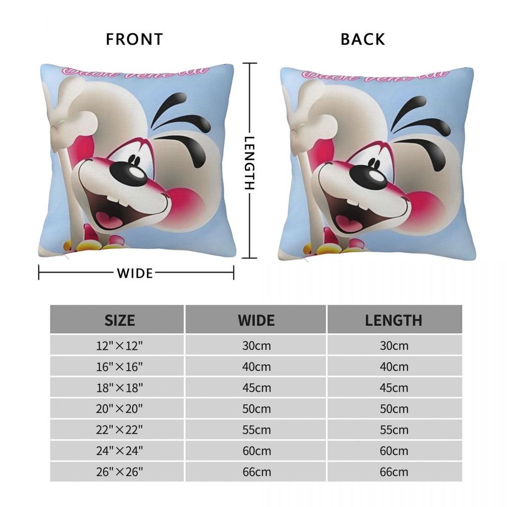 Diddl Cute Cartoon Pillow Case Cushion Cover Soft Custom Diy Pillow Cover Morden Pillowcases For Sofa Home Decorative