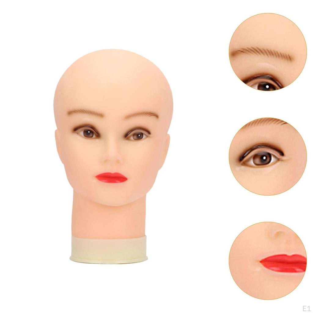 Glatze Mannequin Kopf Make-Up Puppe Freistehende Robuste Perücke Display Puppe für Schal Salon