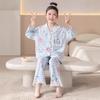 100% Cotton Girls Long Sleeve Pajama Set Princess Style Sleepwear Kids Ages 8 Comfortable Home Outfit