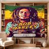 Bob Marley Reggae One Love Reggae Decorative Wall-Hanging Tapestry, Home Ornament for Living Room,Dorm and Fan Parties,Multi-style,celebrities,cartoon