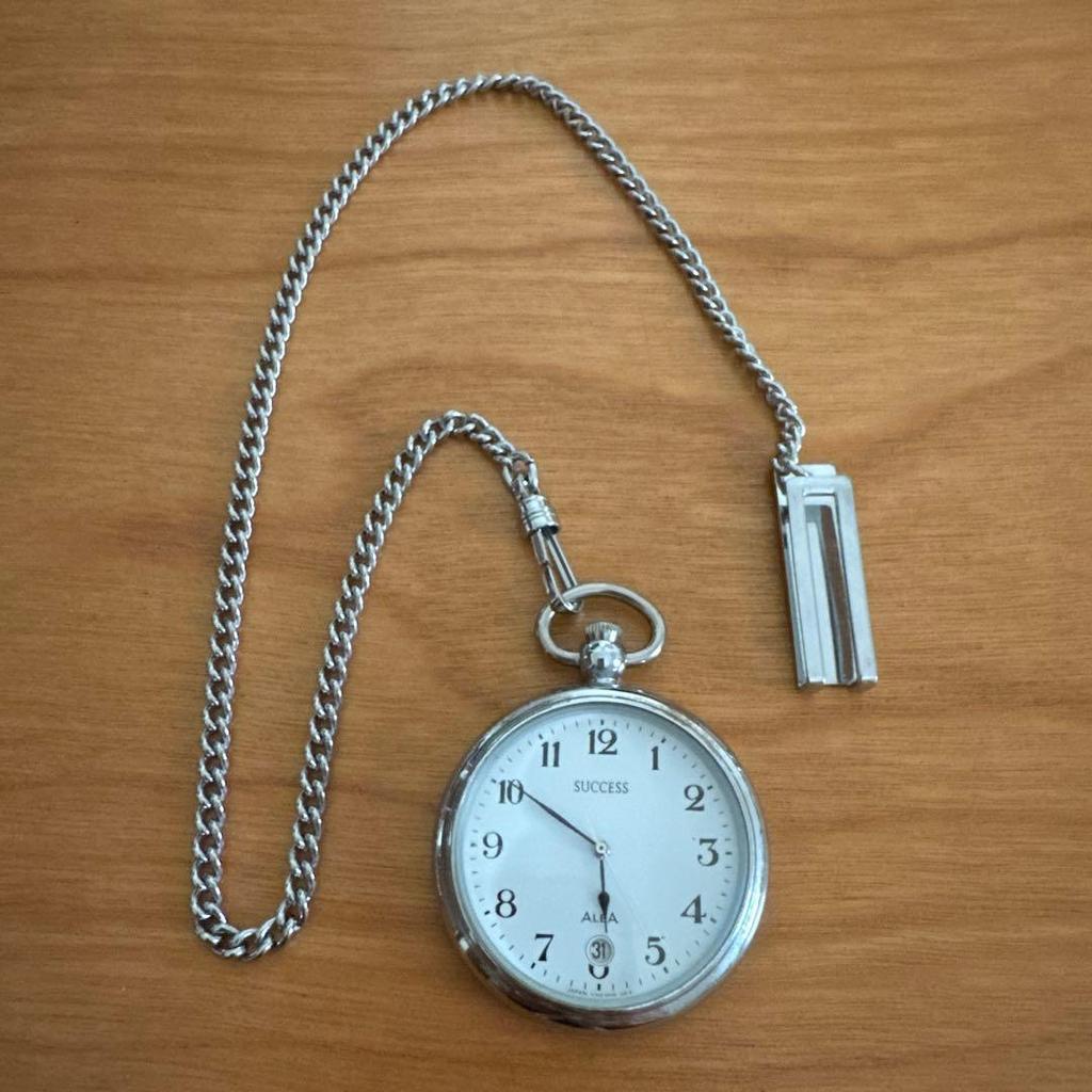 Used SEIKO ALBA SUCCESS SILVER Pocket Watch