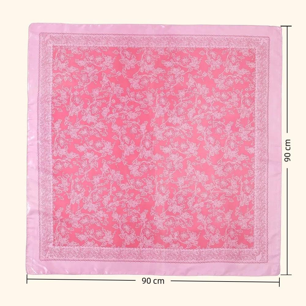 Printed Square Scarf Line Foulard Headband Silk Scarf New Hair Wrap  Women
