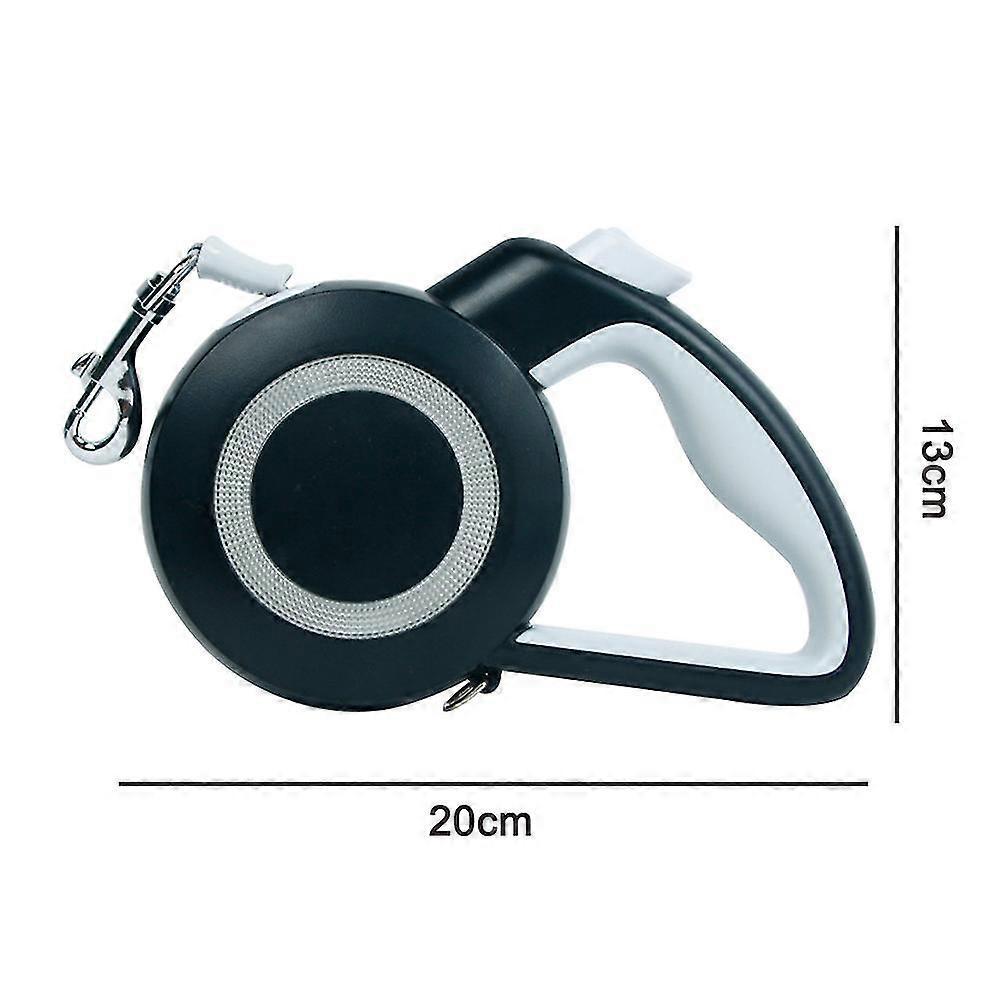 Retractable Dog Leash, 360 Tangle-free Heavy Duty Reflective Walking Dog Leash Ribbon With Anti-slip-black