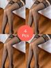 Sexy Women's Flower Transparent Silk Stocking Female Black Slim Hosiery High Knee Cuff Tights Elastic Fashion High Stockings