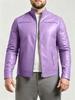 European and American men's stand-up collar PU leather jacket slim jacket jacket fashion business motorcycle style leather jacket