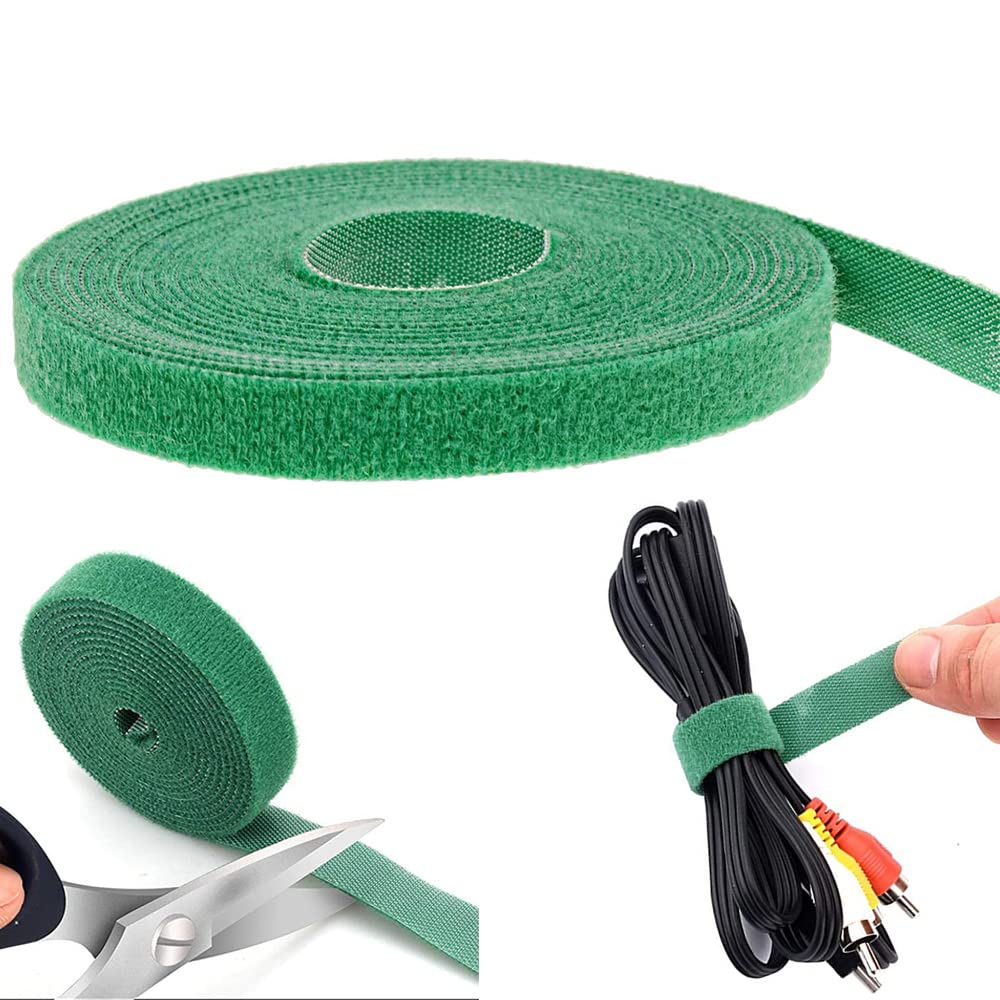 

BESTU binding band magic tape belt cord organization cable fixing bundling heat-resistant strong freely cut reusable 2cm x 5m green