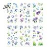 Nature Themed Stickers 6 Sheets/Set Natural Flower Scrapbook Stickers, Waterproof PVC Floral Plants Decals, Botanical Art Transparent Decorative