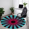 1pc Abstract Design Carpet, Round Non Slip Durable Large Size Office Carpet, Suitable for Office