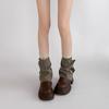 Short boots 2026 autumn/winter fashion retro mid length boots British style color blocked women's boots