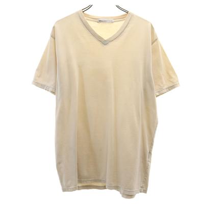 Ron Herman Made In Japan Short Sleeve V Neck T-shirt M Beige Men's Used