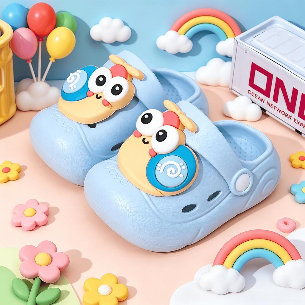 Summer Kids Cartoon Clogs EVA Non Slip Wear Resistant Breathable Home Outdoor Sandals For Boys And Girls