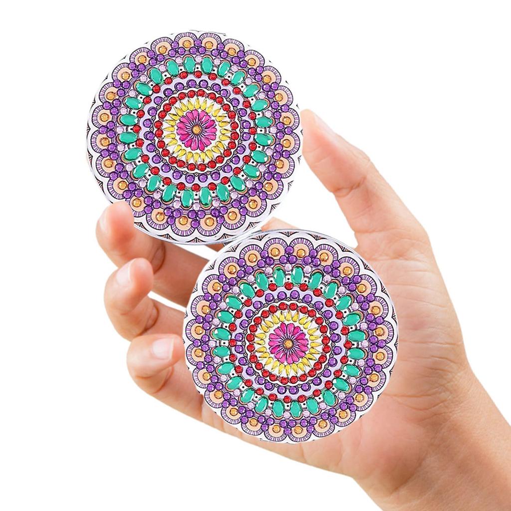 Diamond Art Diamond Painting Round DIY Makeup Craft 3D DIY Handmade Art Craft Popular for Christmas Gift Kit, Kit, Double-Sided Mirror, Mirror, Kit,