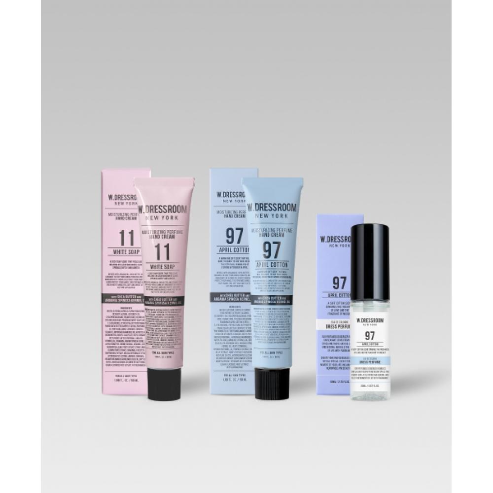 W.Dressroom Дуэт кремов для рук   Специальный набор парфюмированных спреев для тела  50 мл+50 мл+20 мл No.07 Green Bergamot 50ml