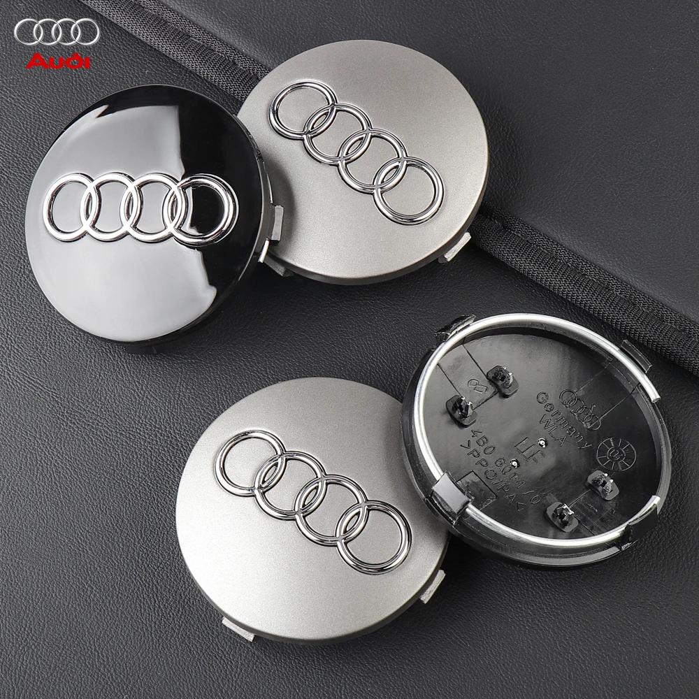 For Audi A34PCS 59mm 68mm Car Replacement Wheel Center Hub Caps badge For AUDI S A4 B8 B6 8L A6 C6 C5 Q5 A5 Line RS C7 B9 B7 A3 8P 8V