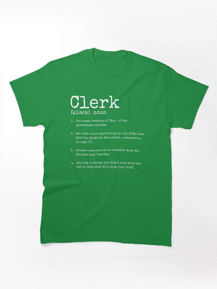 Clerks Clerk Definition in white Classic T-Shirt